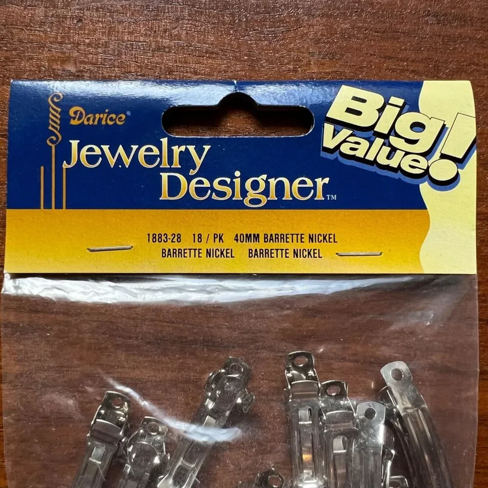 Pack of Bar Pins Brooch Clasp Pin Backs Gold and Barrette Backs Silver DIY Craft